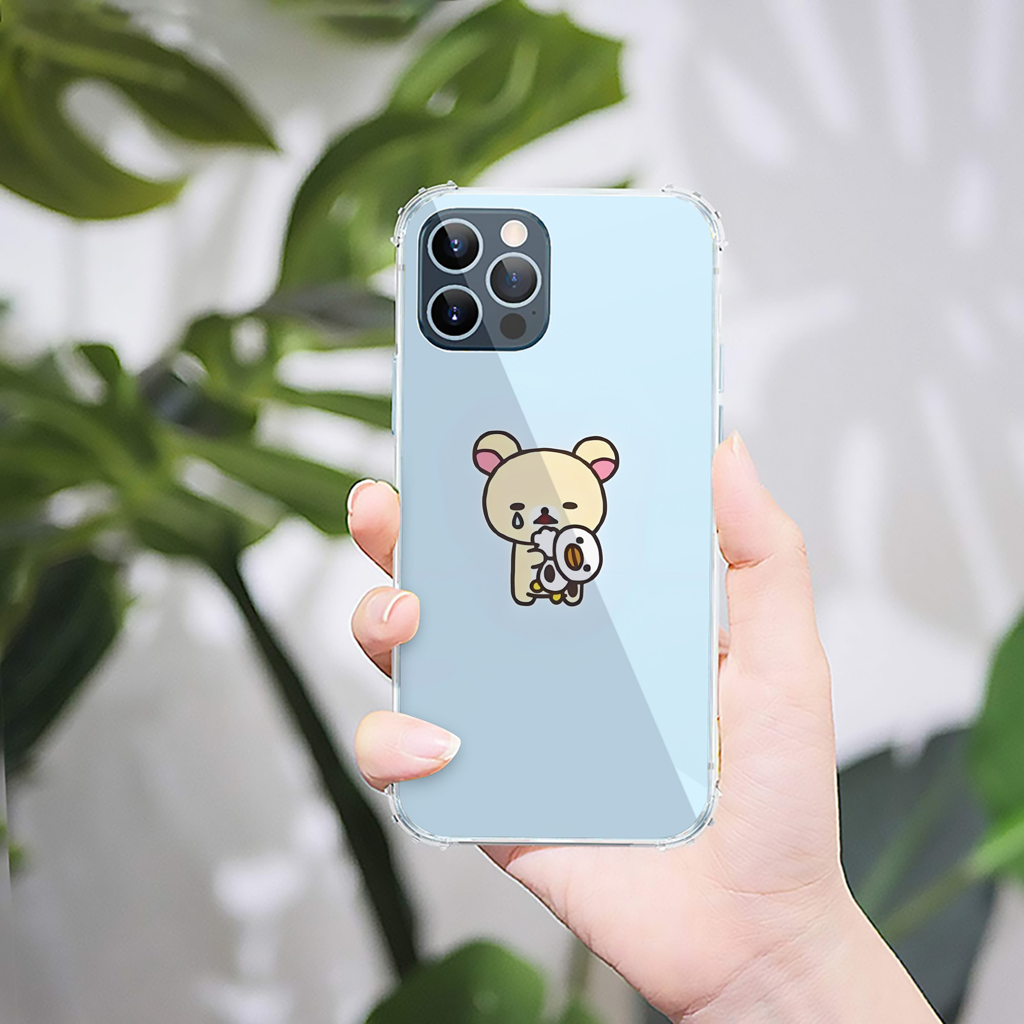 （画像用） リラックマ リラックマ キイロイトリ Rilakkuma Korilakkuma Kiiroitori 【iPhone 12シリーズ対応】透明スマホケース（クリアソフトケース）